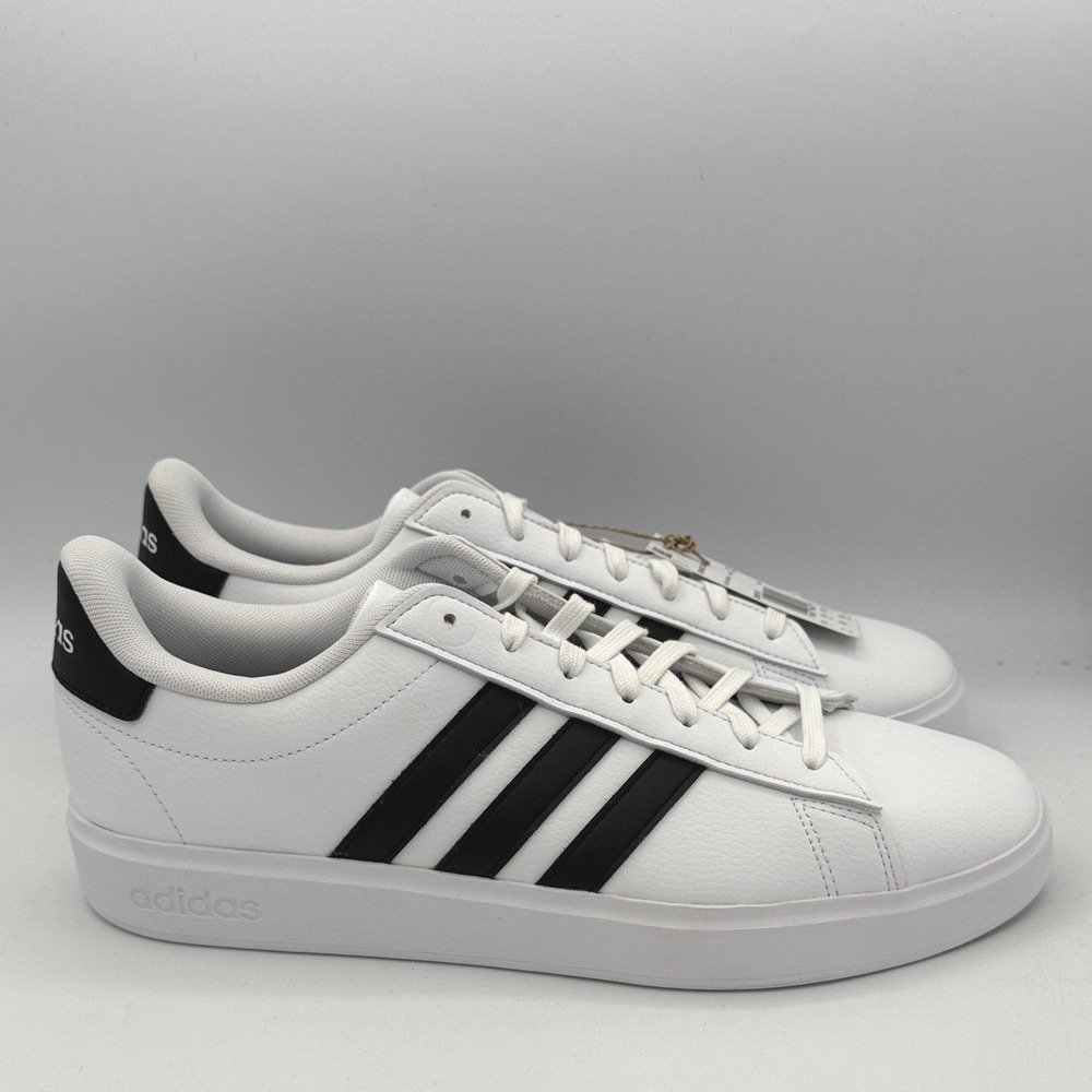 Adidas Grand Court 2.0 Shoes Men 11 White Black Cloudfoam GW9195